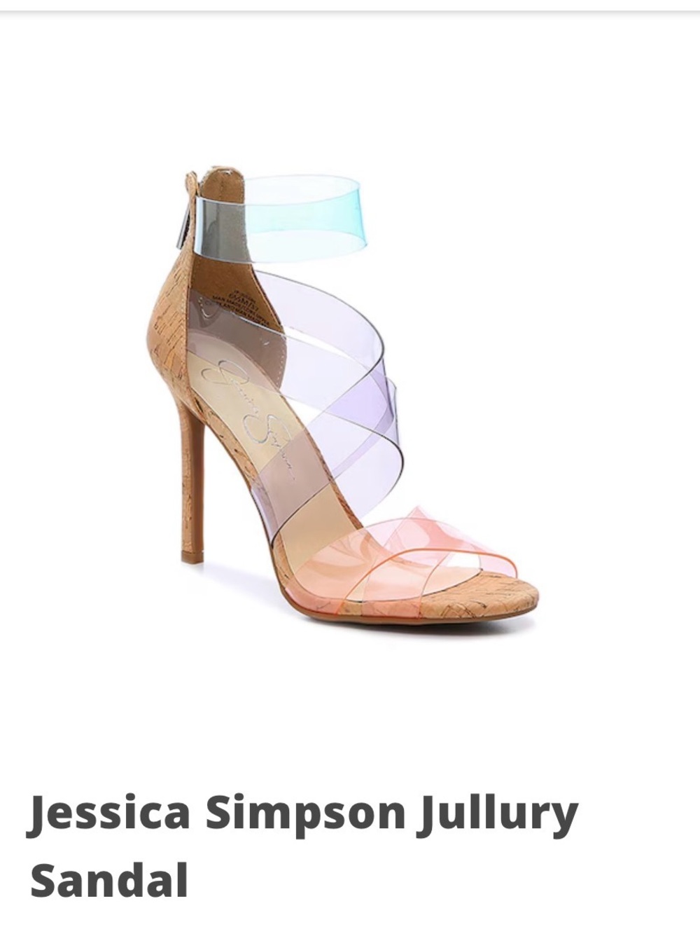 Jessica Simpson Jullury  Iridescent Clear-Strap Stiletto Sandal
